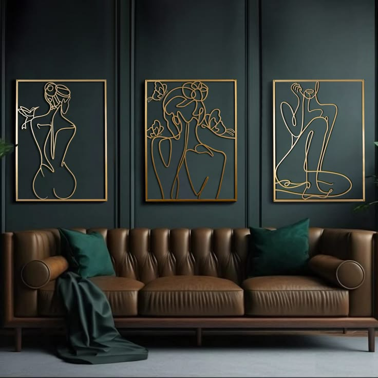 XL Gold Metal Wall Art