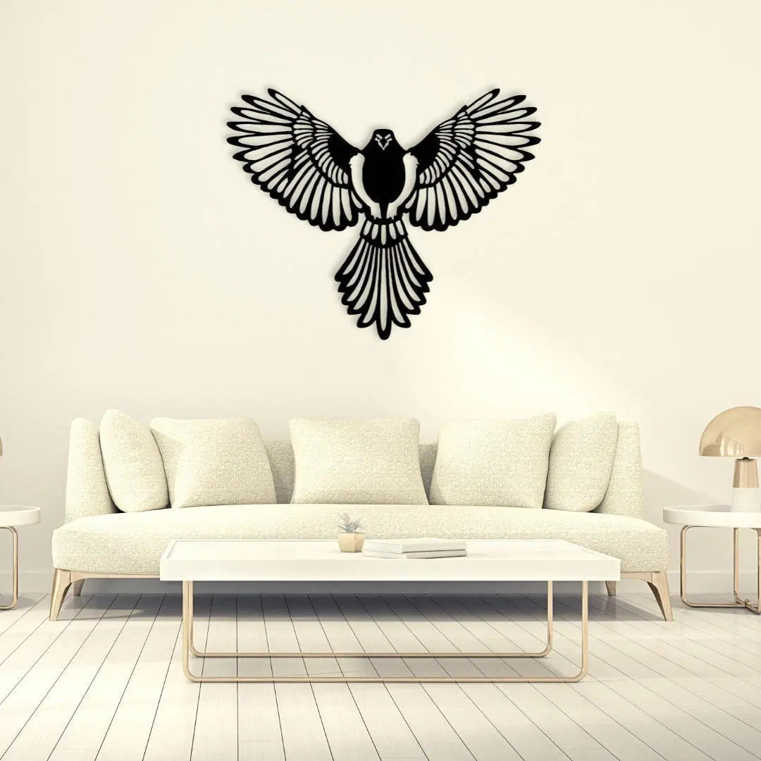 Elegant Black Bird Design Wall Art